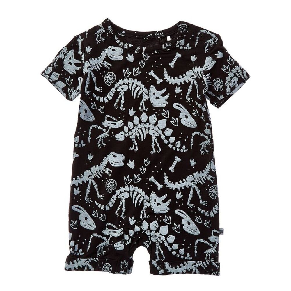 Bums & Roses Glow Extinct Shortie Romper, Multicolor